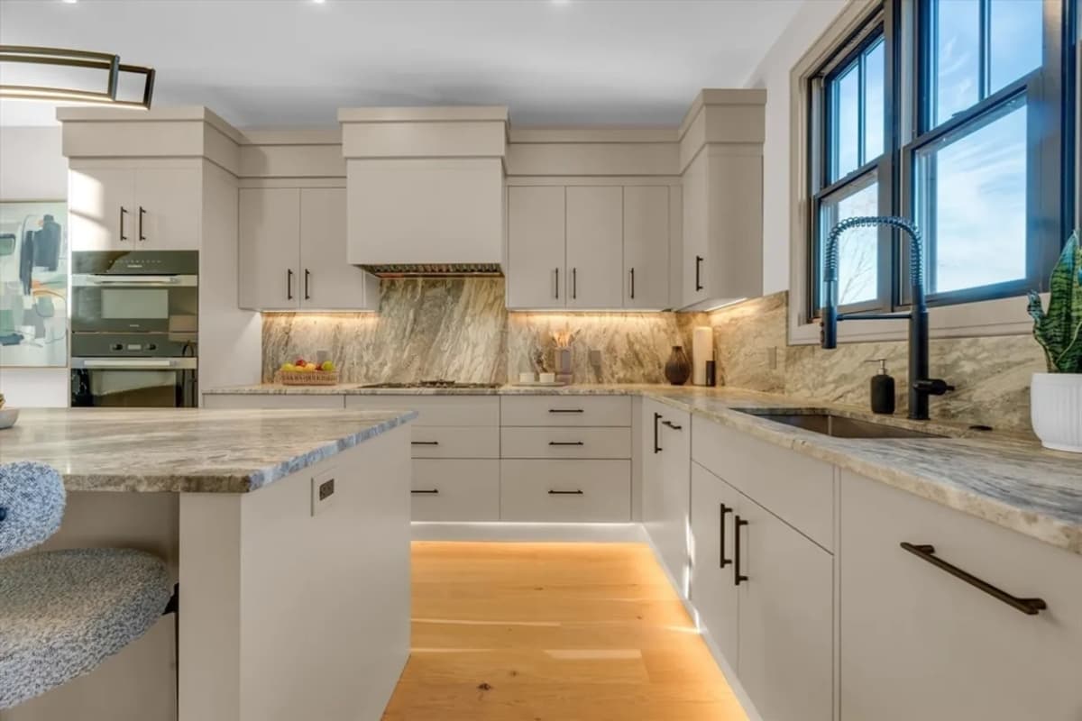 Stone countertop installation